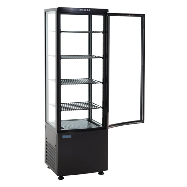 Polar C-Series Energy Efficient Curved Door Display Fridge Black 235Ltr - CX573-A