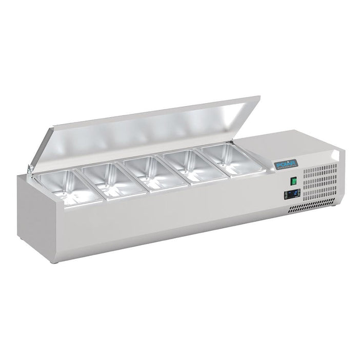 Polar G-Series Counter Top Prep Fridge with Lid 5 x 1/4GN - FA854-A