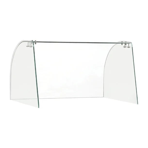 Polar Curved Glass Sneeze Guard Assembly for CT393 - FT280