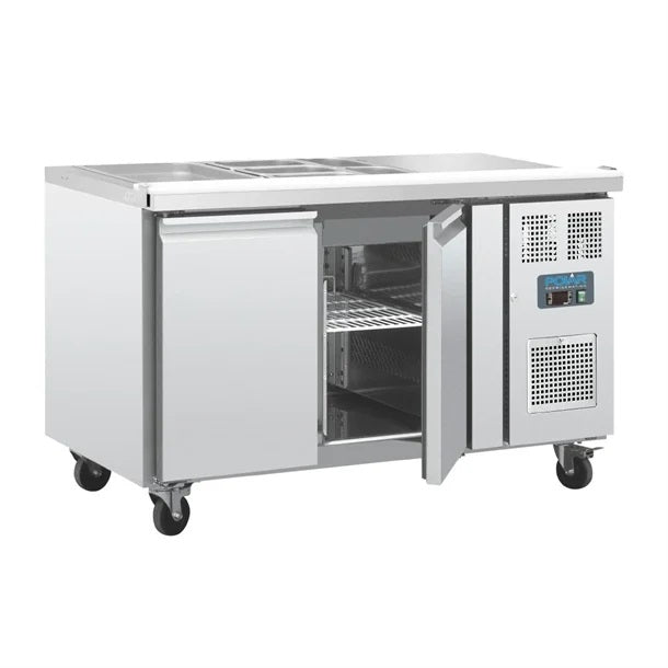 Polar 2 Door Saladette Counter Fridge - FT281-A