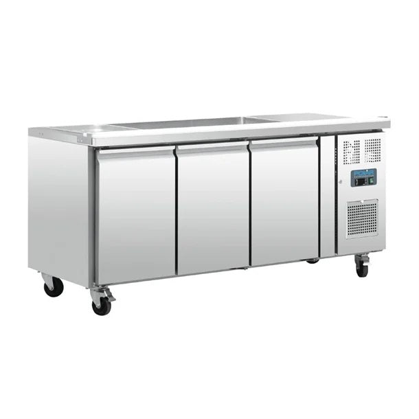 Polar 3 Door Saladette Counter Fridge - FT283-A