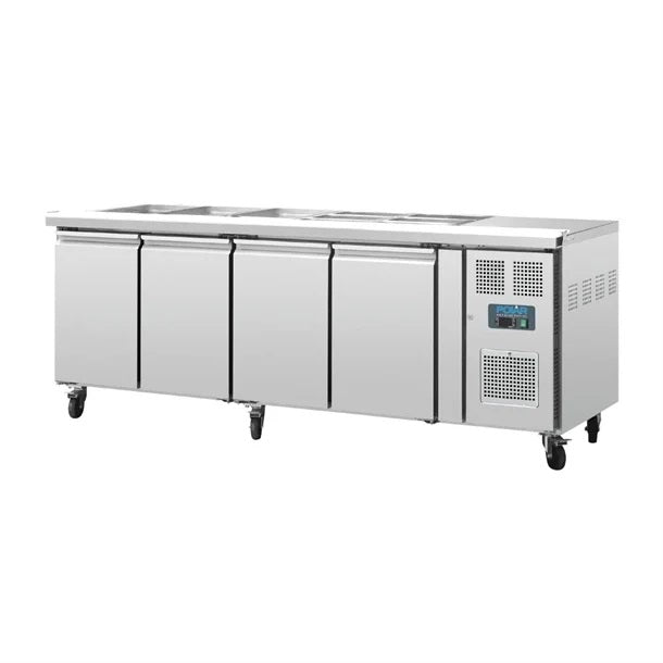 Polar 4 Door Saladette Counter Fridge - FT285-A