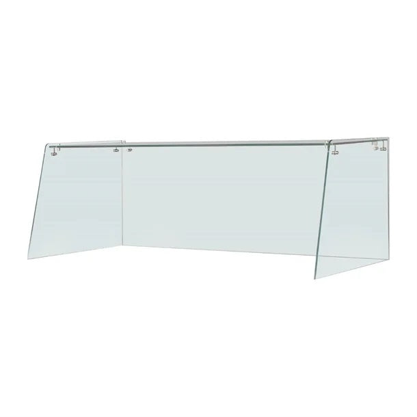 Polar Straight Glass Sneeze Guard Assembly for 3 Door Counter - FT368