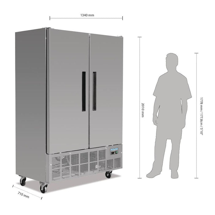 Polar G-Series Double Door Slimline Freezer 960L - GD880-A