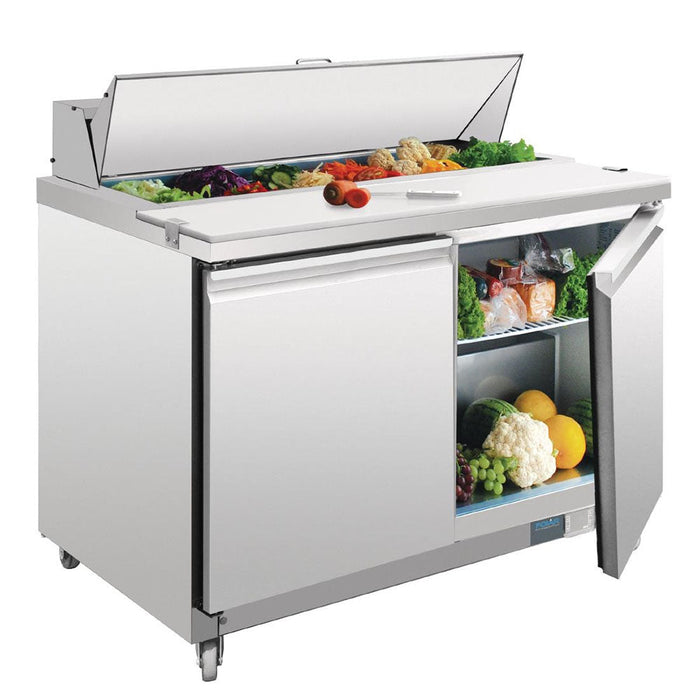 Polar U-Series 2 Door Prep Counter Fridge 405L - GD882-A