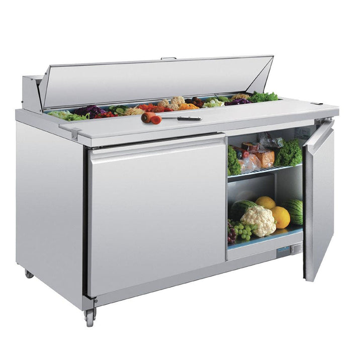 Polar U-Series 2 Door Prep Counter Fridge 527L - GD883-A