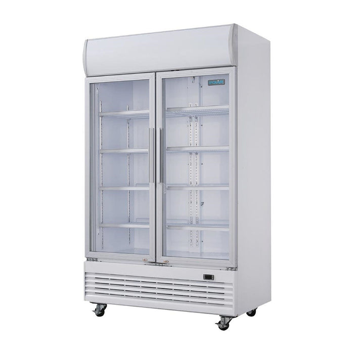 Polar G-Series Hinged Door Upright Display Cooler with Light Box 950L - GE580-A