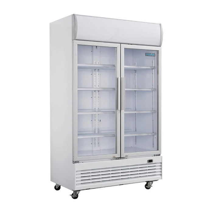 Polar G-Series Hinged Door Upright Display Cooler with Light Box 950L - GE580-A