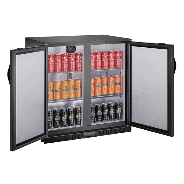 Polar G-series 850mm Double Door Back Bar Cooler Solid Door 198L - GE998-A