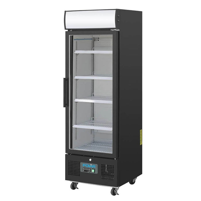 Polar G-Series Upright Display Fridge 218L Black - GH426-A