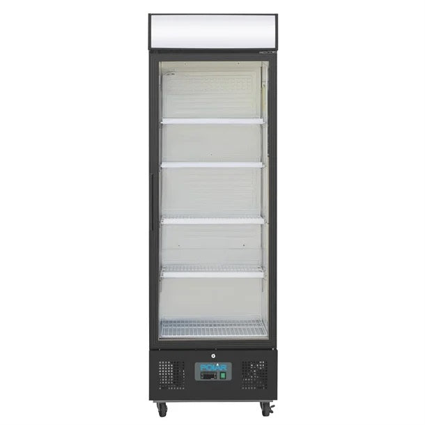 Polar G-Series Upright Display Fridge 368L Black - GH427-A