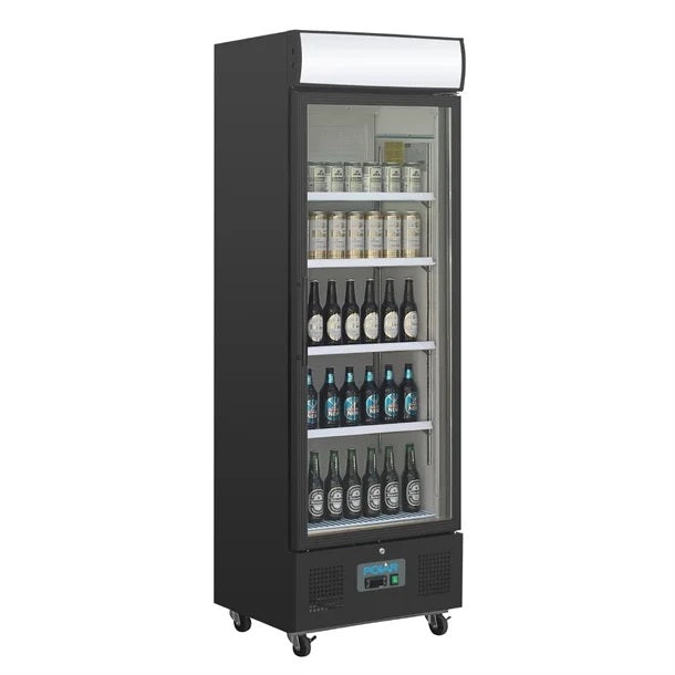 Polar G-Series Upright Display Fridge 368L Black - GH427-A