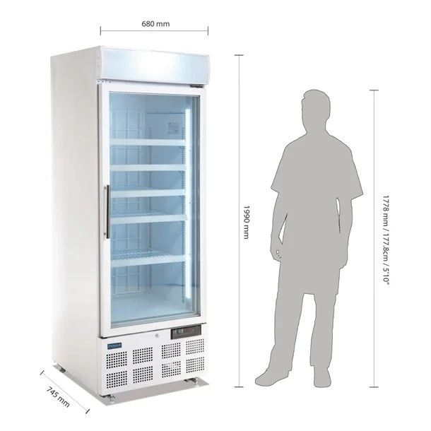 Polar G-Series Upright Display Freezer White 412L - GH506-A