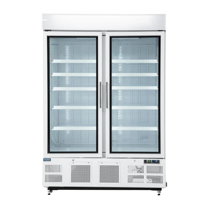 Polar G-Series 2 Door Upright Display Freezer 920L White - GH507-A