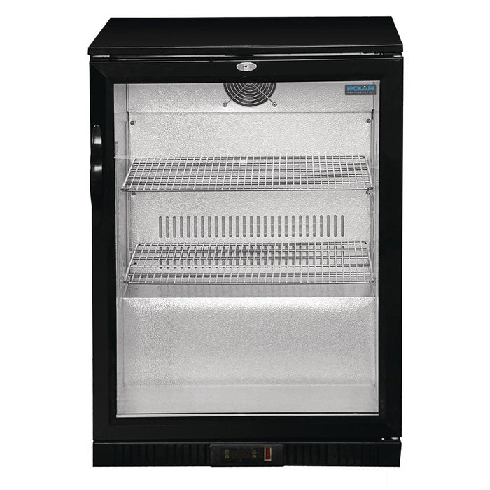 Polar G-Series Back Bar Cooler with 1 Hinged Door 138L Black - GL001-A