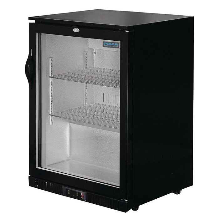 Polar G-Series Back Bar Cooler with 1 Hinged Door 138L Black - GL001-A