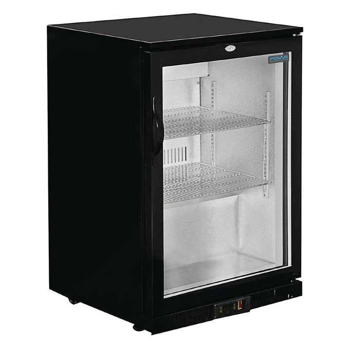 Polar G-Series Back Bar Cooler with 1 Hinged Door 138L Black - GL001-A