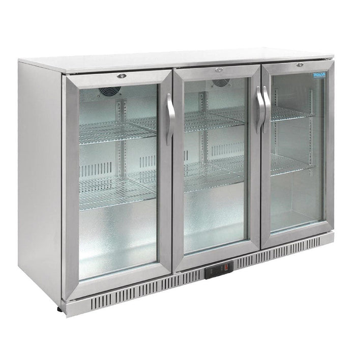 Polar G-Series Back Bar Cooler with 3 Hinged Doors 330L Stainless Steel - GL009-A