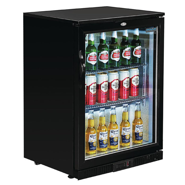 Polar G-Series Back Bar Cooler with 1 Hinged Door 128L Black - GL011-A