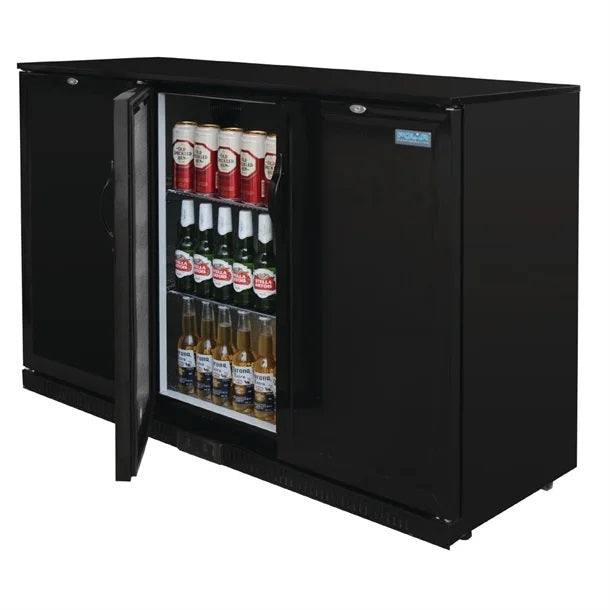 Polar G-Series 900mm Triple Solid Door Back Bar Cooler in Black 330L - GL017-A