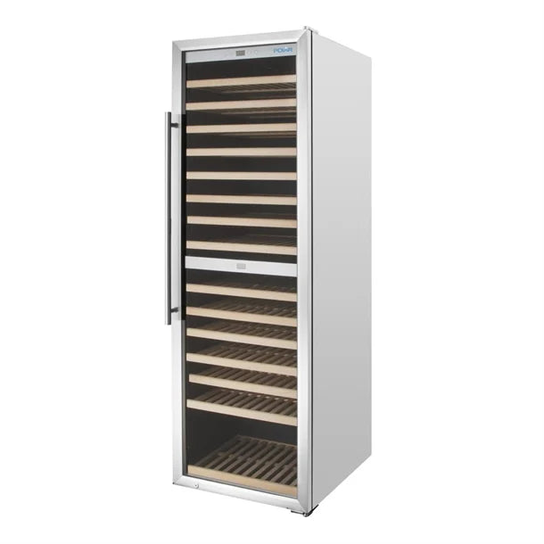 Polar G-Series Dual Zone Wine Fridge Stainless Steel - 180 Bottle - GM629-A