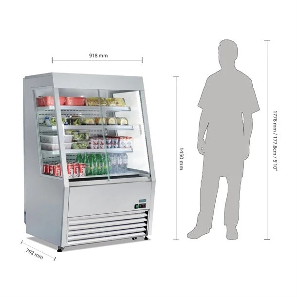 Polar G-Series Energy Efficient Multideck Display Fridge 918mm - GP295-A