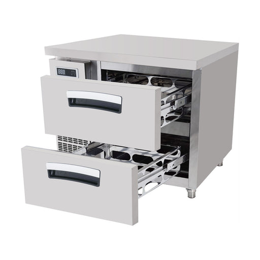 Lassele S Series 2 Drawer Under Bench Fridge 900mm - LNRT-1B-90-V