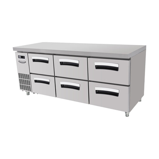 Lassele S Series 6 Drawer Under Bench Fridge 1800mm - LNRT-3B-18-VVV