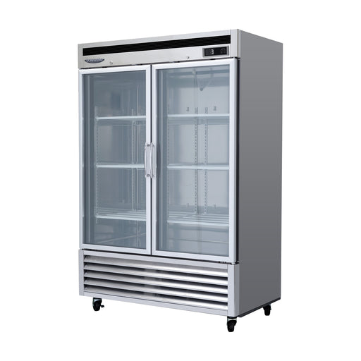 Lassele Deluxe Bottom Mount 2 Glass Door Upright Fridge 1245L - LRB-1471PCG