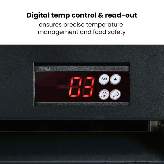 Thermaster Two Sliding Glass Door Colourbond Upright Drink Fridge Black 862L - LG-1000SDBP