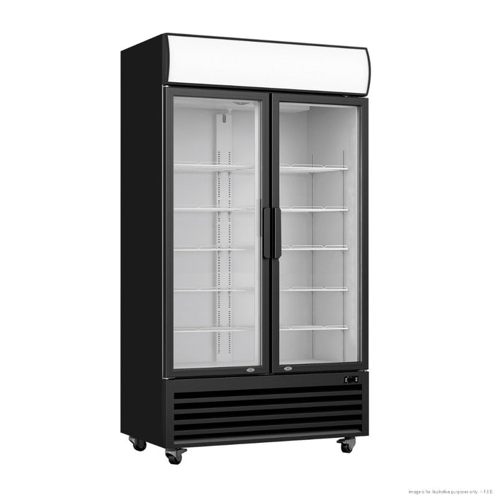 Thermaster Two Glass Door Colourbond Upright Drink Fridge - LG-730BP