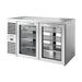 True Refrigeration "Pass-Thru" Bar Refrigerator - Stainless Steel Ext - 2 Glass Swing Doors Front - 2 Glass Swing Doors Rear - TBR60-PTSZ1-L-S-GG-GG-2