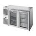 True Refrigeration Bar Refrigerator - Stainless Steel Ext - 2 Glass Swing Doors - TBR52-RISZ1-L-S-GG-2