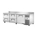 True Refrigeration Deep Worktop Counter Refrigerator - 4 Drawers + 1 Solid Swing Door - TWT-93D-4-HC