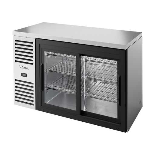 True Refrigeration Bar Refrigerator - Stainless Steel Ext - 2 Glass Slide Doors - TBR52-RISZ1-L-S-11-2