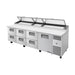 True Refrigeration Pizza Prep Table - 15x 1/3 Top Pans - 6 Drawers + 1 Solid Swing Door - TPP-AT-119D-6-HC