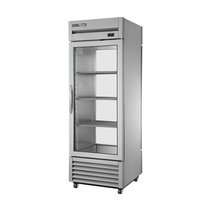 True Refrigeration Upright "Pass-Thru" Display Refrigerator - 1 Glass Door Front - 1 Glass Door Rear - T-23G-PT-HC-FGD011G-1G