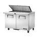 True Refrigeration Prep Table - 18x 1/6 Top Pans - 2 Solid Swing Doors - Removable lids - TSSU-48-18M-B-HC FLID