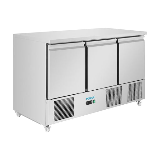Polar U-Series Ventilated Three Door Counter Fridge - UA090-A