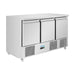 Polar U-Series Ventilated Three Door Counter Fridge - UA090-A