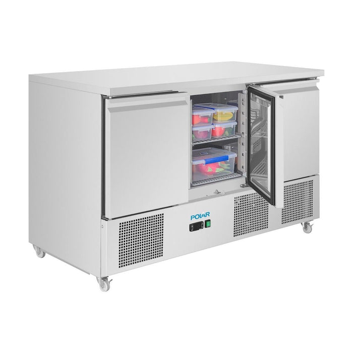 Polar U-Series Ventilated Three Door Counter Fridge - UA090-A