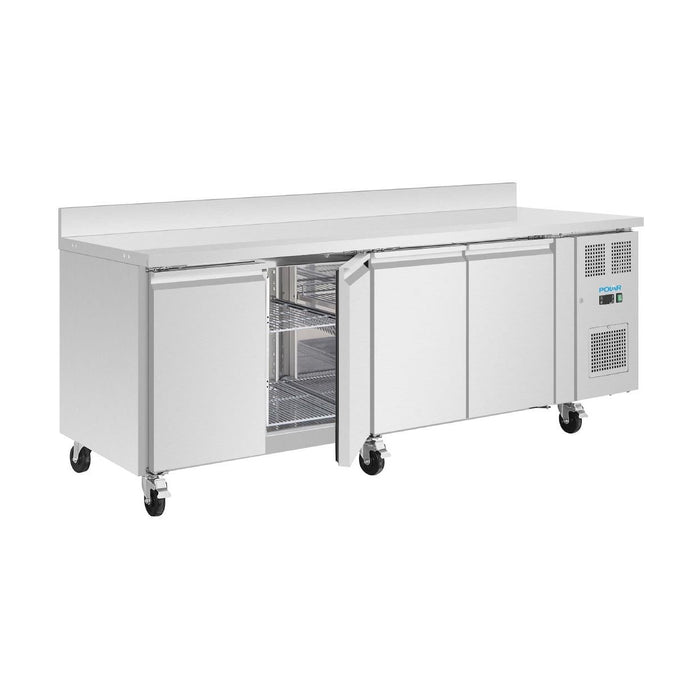 Polar U-Series Four Door Counter Fridge with Upstand - UA095-A