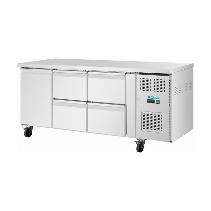 Polar U-Series Four Drawers and One Door Counter Fridge - UA103-A
