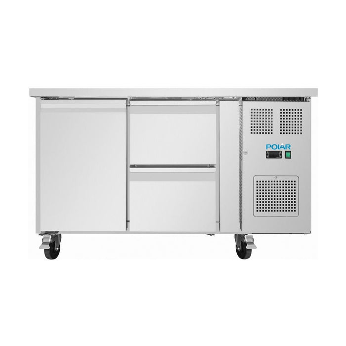 Polar U-Series One Door and Two Drawer Counter Fridge - UA108-A