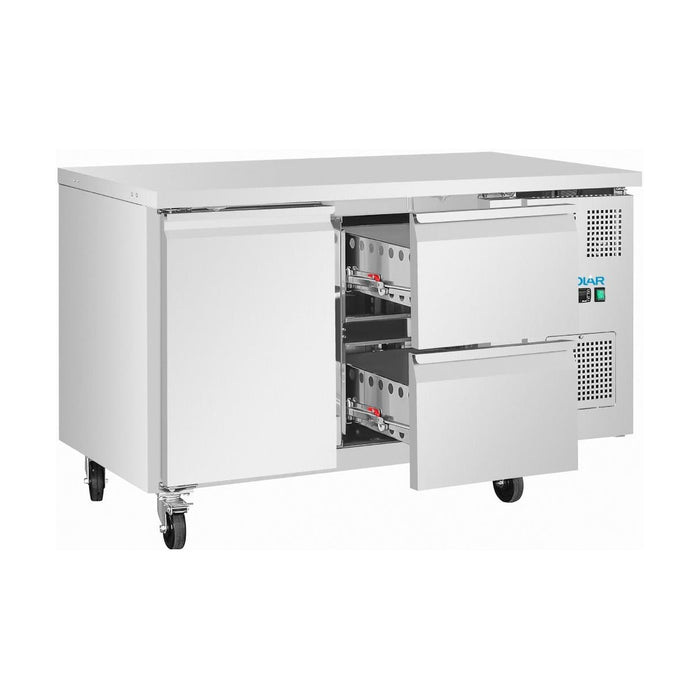 Polar U-Series One Door and Two Drawer Counter Fridge - UA108-A