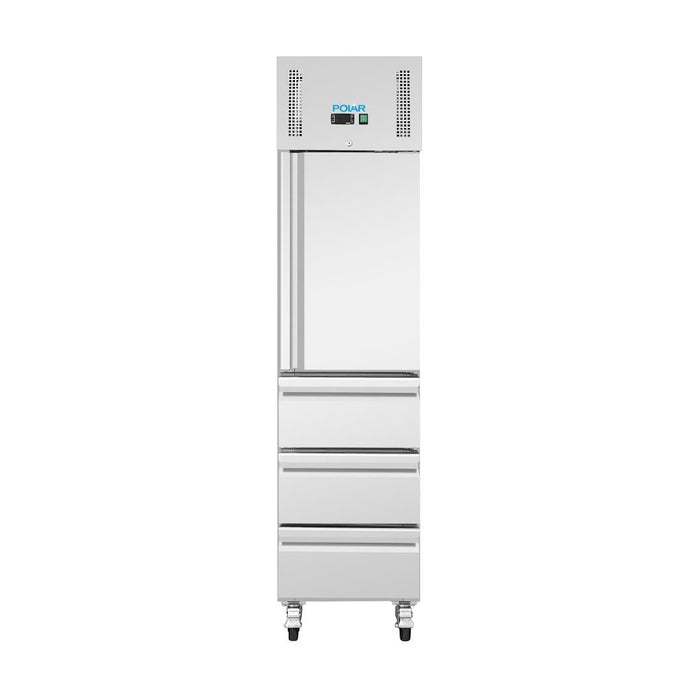 Polar G-Series Slimline Single Door & Three Drawer GN Cabinet Refrigerator - UA113-A