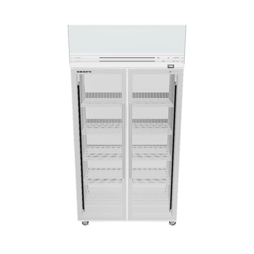 SKOPE ActiveCore TMF 2 Glass Door Upright Display or Storage Freezer with Lit Sign 980L - TMF1000N-AC - 3D model (Stainless Steel)