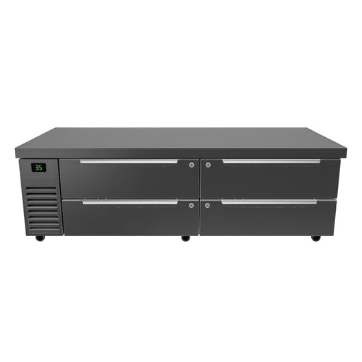 SKOPE ProSpec Four Drawer, Two Bay, ChefBase GN 2/1 Fridge 373L - PG21.CBR.2.D4 - 3D model (Stainless Steel)