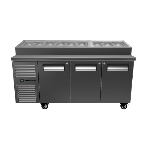 SKOPE ReFlex 3 Solid Door GN Compatible Pizza Preparation Fridge - RF8.PPZ.3.SD - 3D model (Stainless Steel)