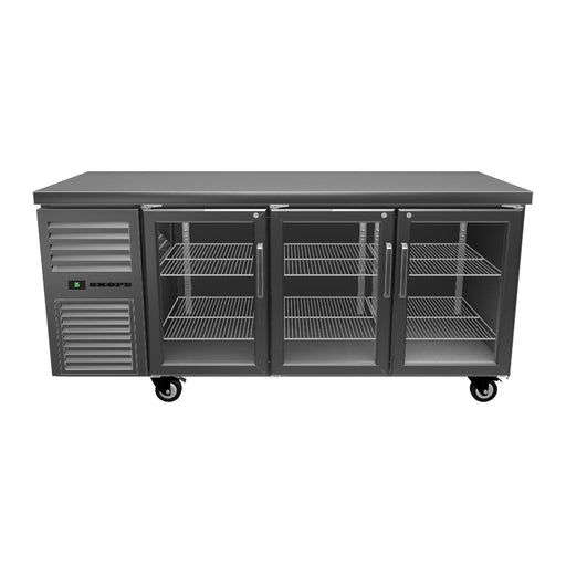 SKOPE ReFlex 3 Glass Door Underbench GN 1/1 Compatible Fridge - RF7.UBR.3.GD - 3D model (Stainless Steel)